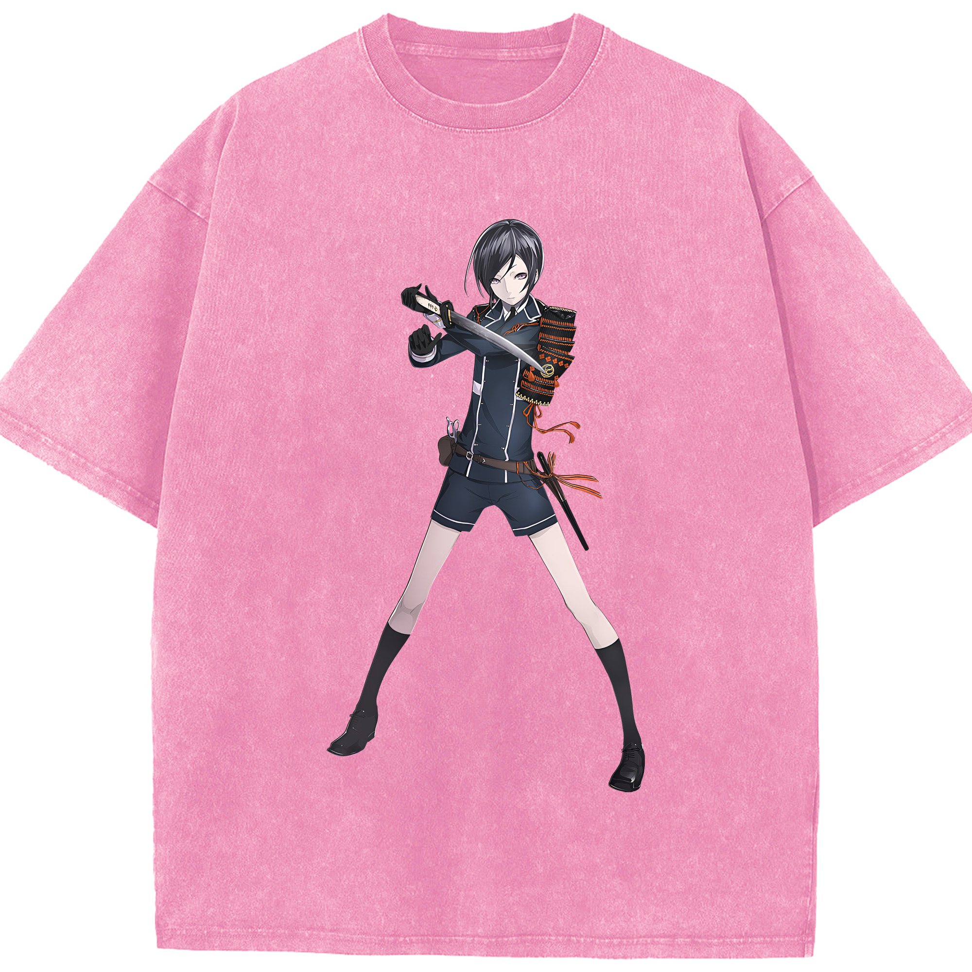 （画像用） 刀剣乱舞 Touken Ranbu 綿100% ヴィンテージ風 半袖Tシャツ（フロントプリント）